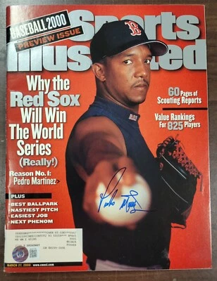 Pedro Martinez Signed Sports Illustrated Mag 3/27/00 Red Sox Baseball Beckett  - Image 1 of 4