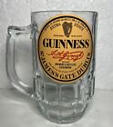Guinness Extra Stout Clear Glass Mini Beer Mug Cup With Handle 6” Tall
