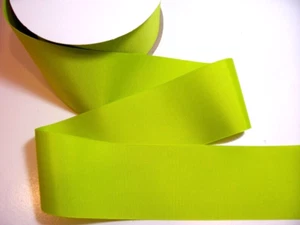Green Grosgrain Ribbon 3 inches wide x 7 yards Schiff Lime Polyester Cheer B40 - Picture 1 of 4