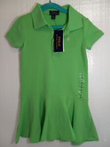 Polo Ralph Lauren Shirt Dress Girls Size Five Green