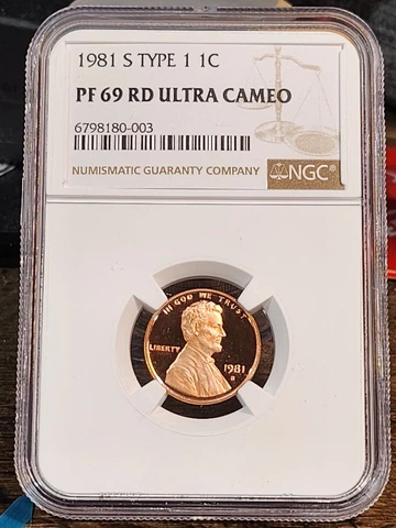 1981 S TYPE 1, Lincoln 1c, NGC Certified PF 69 UCAM RD, 0-003 Cover