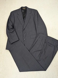 Brooks Brothers Suit Mens 42R 36x29 Gray Plaid Wool 2 Piece Vintage Union USA - Picture 1 of 20