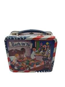 Vintage Aladdin Back in 76 Metal Lunch Box Bicentennial Colonial No Thermos - Bild 1 von 8