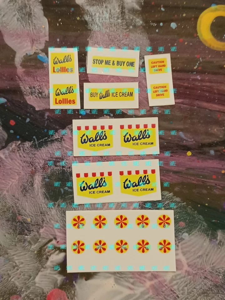 Corgi 447 Walls Ice Cream Van Reproduction weatherproof Water Slides - Image 1 of 1