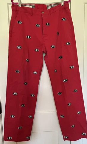 Pennington Bailes Red UGA Georgia Bulldogs stadium embroidered Men’s Pants 34x32 Cover