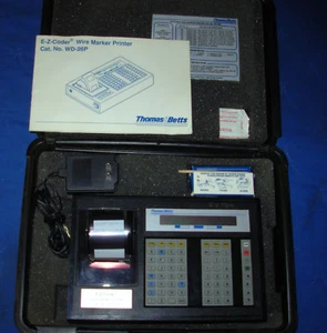Thomas & Betts E-Z-Coder WD-25P Wire Marker Printer with Power Supply & Manual - Bild 1 von 2