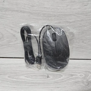 HP 125 Wired Mouse Black Brand NEW P/N M27537 -001 USB 3 Button Scroll Sealed - Picture 1 of 5