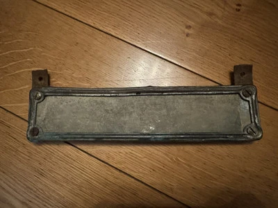 Porta targa cornice targhe anteriore universale auto epoca Fiat Alfa Lancia Audi - Imagen 1 de 2