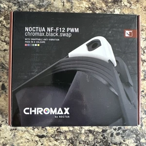 Noctua NF-F12 PWM chromax.black.swap 4-Pin Premium Quiet Fan - Black - Picture 1 of 3