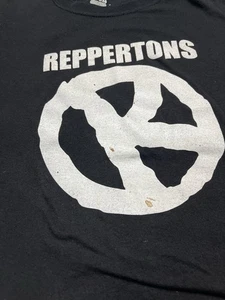 Camiseta Reppertons Punk Anarchy Logo XL Negra Hanes Camiseta Gráfica Envejecida - Imagen 1 de 7