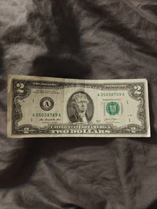 $2 Dollar Bill Circulated Low Serial - Picture 1 of 7