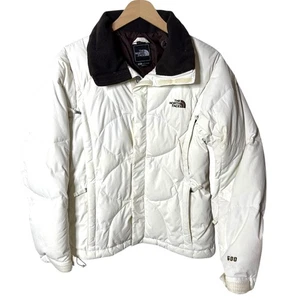 The North Face 600 isolierte gefütterte Gänsedaunenjacke Reißverschluss weiß Damen Small - Bild 1 von 9