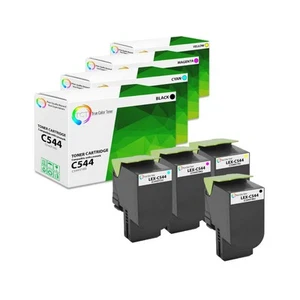4Pk TCT Prem para Lexmark C544 C544X1KG C544X1CG C544X1MG C544X1YG Compatible - Imagen 1 de 6