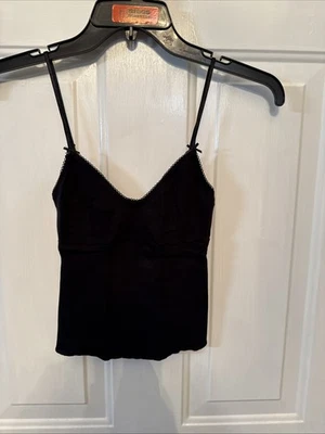 Cou Cou Intimates Women's Picot Trim Bralette Tank B4-A Black Size XS - Image 1 of 4