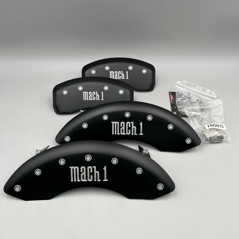 Cubiertas de pinza de freno MGP Ford Mustang 1997-2004 negro mate Mach 1 - 10017SMCHMB Foto 1 de 4