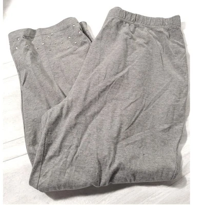Quaker Factory Gris Brezo Adornado AB Estrás Capris PLus Talla XL Foto 1 de 4