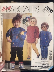 McCalls 3250 Toddler Top &Pants Overlock (serger) Size 2 Cut Complete - Picture 1 of 3