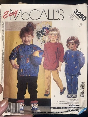 McCalls 3250 Toddler Top &Pants Overlock (serger) Size 2 Cut Complete - Image 1 of 3