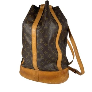 Louis Vuitton M42244 Randonnee GM Bolso de Lona Monograma Bolso de Hombro Cuero Auténtico - Imagen 1 de 21