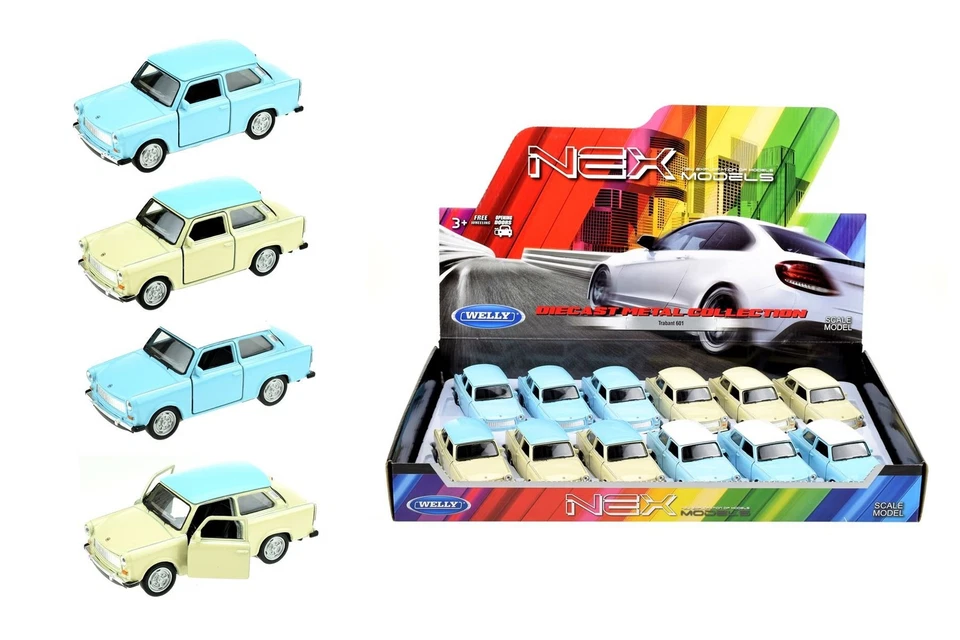 Generisch Welly Trabant 601 Model Car Beige - Immagine 1 di 1