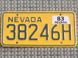 expired 1983 Nevada License Plate 38246H (3+ years old) - Picture 1 of 2
