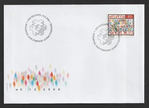 2000 Switzerland Population Census FDC. Neuchatel First Day Cover - Picture 1 of 1