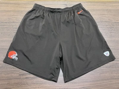 Pantalones Cortos de Fútbol Americano Cleveland Browns Nike Dri-Fit Emitidos por Jugadores Marrón NFL - 2XL Foto 1 de 4