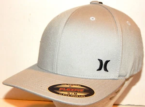 Hurley Micro Icon Flex Cap / Hat Size S/M Grey/Black Flexfit - Picture 1 of 4