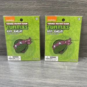 Lot Of 2-Teenage Mutant Ninja Turtles Body Jewelry Nickelodeon Donatello New - Picture 1 of 4