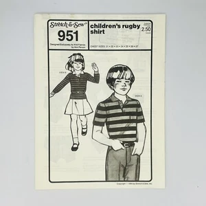 Stretch & Sew Uncut Pattern 951 Children's Rugby Shirt Size 21-27 Ann Person - Picture 1 of 2