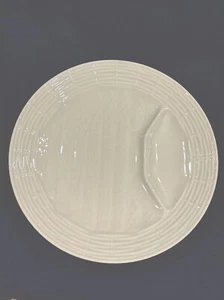 Sarreguemines France White Asparagus Plate(s) French Majolica for Invento - Picture 1 of 5