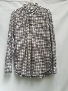 Herren Club Room grau & weiß kariertes Oxford Hemd mit Knopfleiste Large - Bild 1 von 5