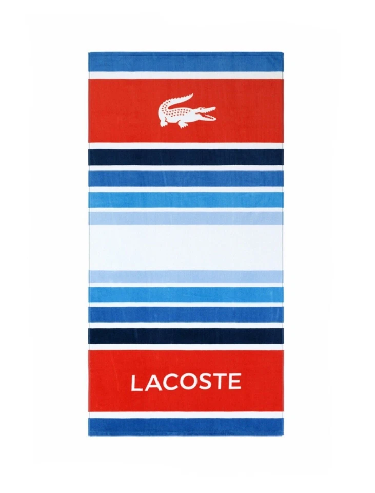 Lacoste. Toalla de playa estampada en 100 % algodón talla única. Multicolor.72" x 36" Foto 1 de 4