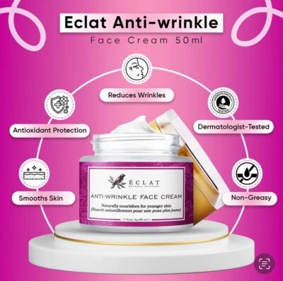 Eclat Bio Anti-Falten-Creme Gesicht Altern straffende Feuchtigkeitscreme Matrixyl 50ml
