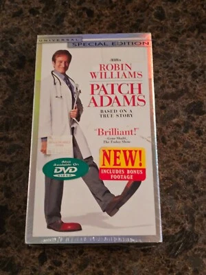 BRAND NEW Patch Adams (VHS; 1999) Robin Williams RARE Sealed OOP Watermarks - Image 1 of 4
