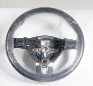 2010-2014 VW JETTA - LEATHER STEERING WHEEL  with brown stitching 5C0419091KAVJ - Picture 1 of 3