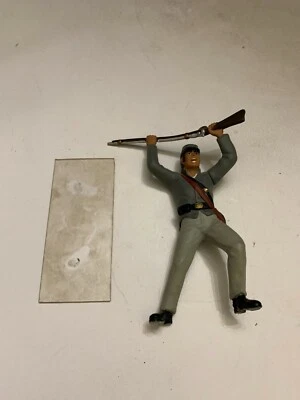 Vintage Civil War Plastic Soldier Musket Raised 5.5 inches  - Image 1 of 4
