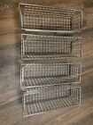 4-Pack Small Durable Wire Rectangle Organizing Storage Baskets 9 x 3 x 2