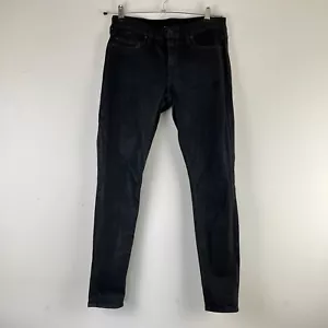Women’s True Religion Waxed Skinny Jeans Black Size 30 Made In USA - Picture 1 of 9