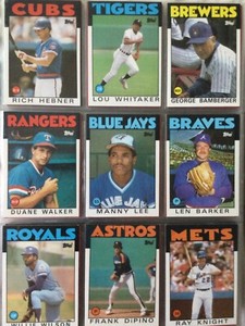 1986 TOPPS Baseball Cards.    # 1-200.   You Pick to Complete Your Set.
