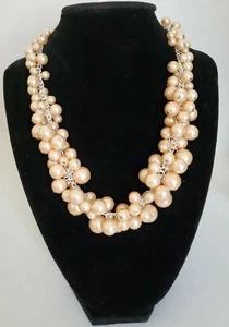 Charter Club Necklace SilverzTone Pink Lab Created Cultured Pearls 16"+ Ext. $69 - Picture 1 of 5