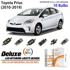 Kit de 10 bombillas LED interiores luz de cúpula blanca de xenón para Toyota Prius 2010-2019 - Imagen 1 de 9