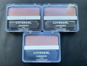 CoverGirl Cheekers Blush 103 Natural Shimmer SEALED Lot Of 3 Makeup Cosmetic - Picture 1 of 3