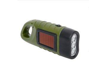 Camping Survival Emergency Survival Solar Wind Hand Crank LED Torch Flashlight  