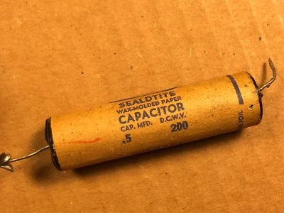 Tapa Amplificador Guitarra Papel Condensador Vintage Solar Sealdtite .5 uf 200v PROBADO (Cantidad  Foto 1 de 4