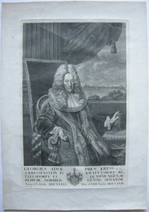 Georg Adolf Kress von Kressenstein Nürnberger Senator Orig Kupferstich 1693 - Bild 1 von 3