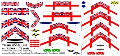 TAURO MODEL TM72/A03 BANDIERE NAVALI - ROYAL NAVY SCALA 1:72 - Immagine 1 di 2