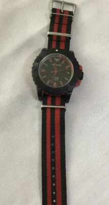 Emporio Armani AR6101 Aqua Sportivo Black/Red Men Diver's Watch - 46mm - Image 1 of 4