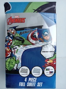 Marvel Avengers Full Size SIze Sheet Set- 4 piece - Picture 1 of 5