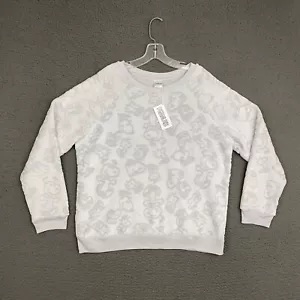 Peanuts Sweater Womens Large Gray Snoopy Woodstock Fleece Soft Cute Sleepwear - Picture 1 of 10